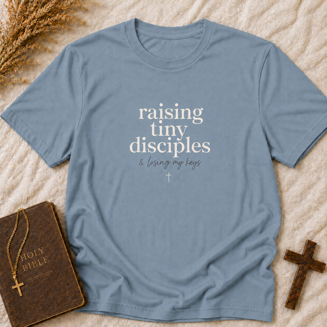 Raising Tiny Disciples T-Shirt — Christian Mom Faith Tee