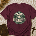 Golf T-Shirt — "Drive by Faith" Christian Golf Graphic Tee