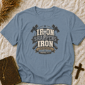 Iron Sharpens Iron T‑Shirt — Faith-Based Brotherhood Christian Tee