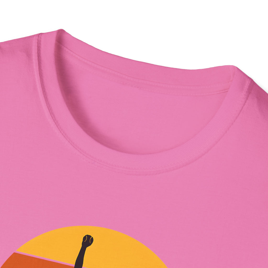 Diamond Days Softball T-Shirt — Vintage Sunset Pitcher Tee