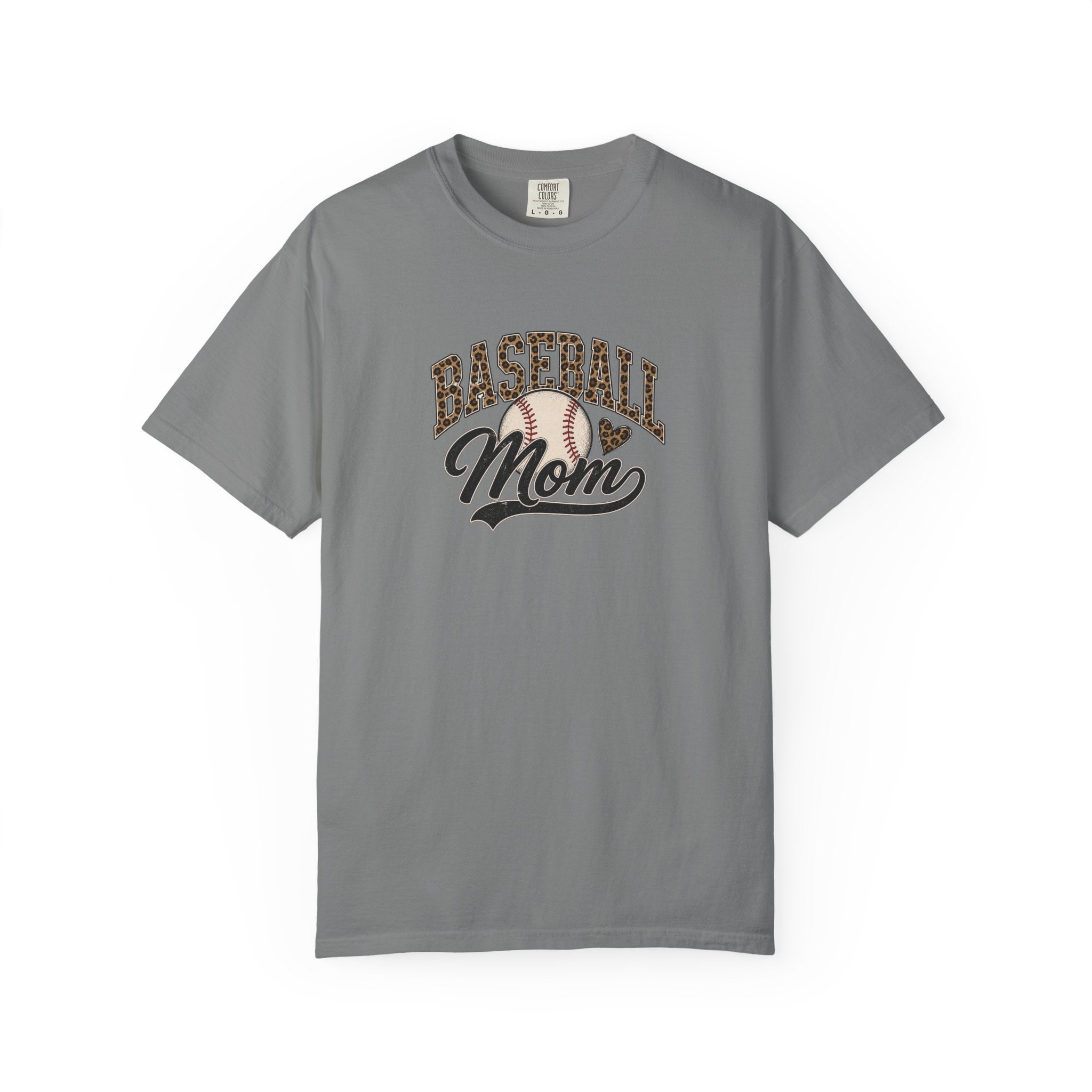 Baseball Mom T-Shirt — Leopard Print Ball Design