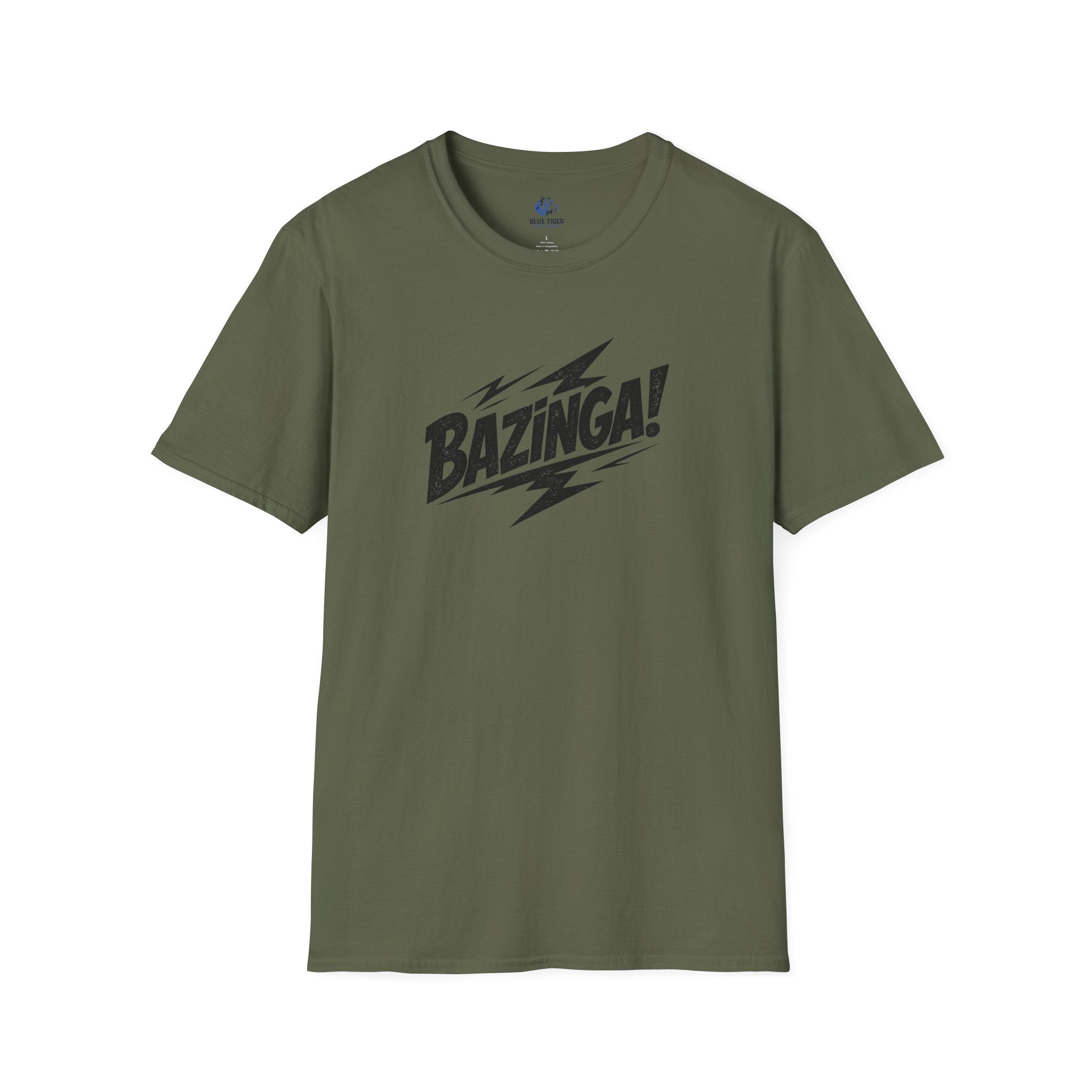 Bazinga! Graphic T-Shirt — Retro Lightning Comic Tee