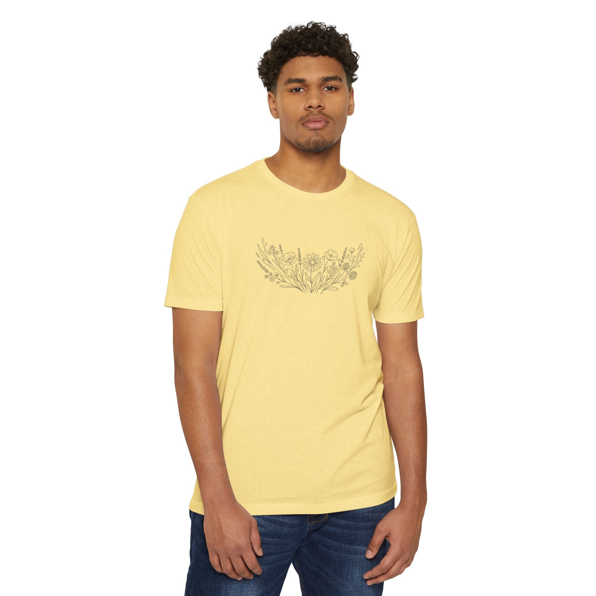 Floral Meadow Chest Graphic T-Shirt