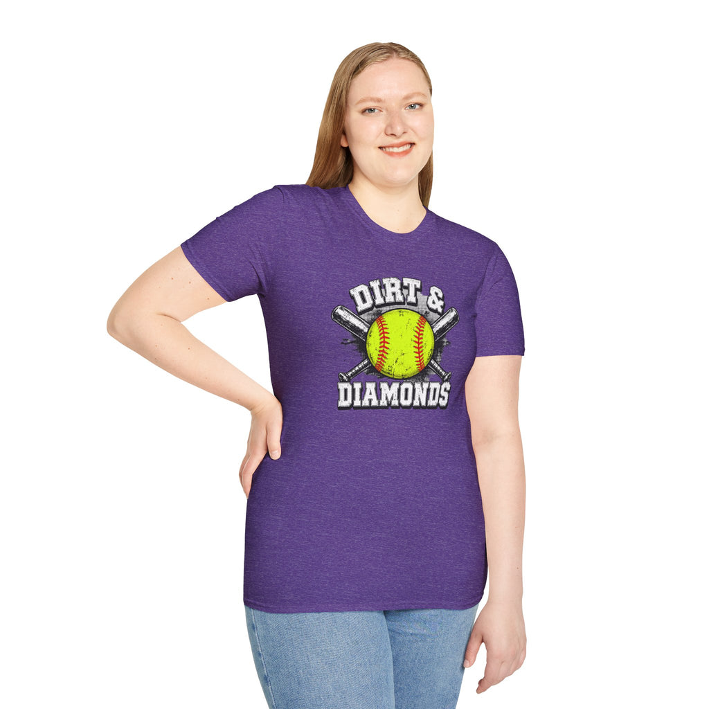 Dirt & Diamonds Softball Tee — "Dirt & Diamonds" Graphic T-Shirt for Players & Fans