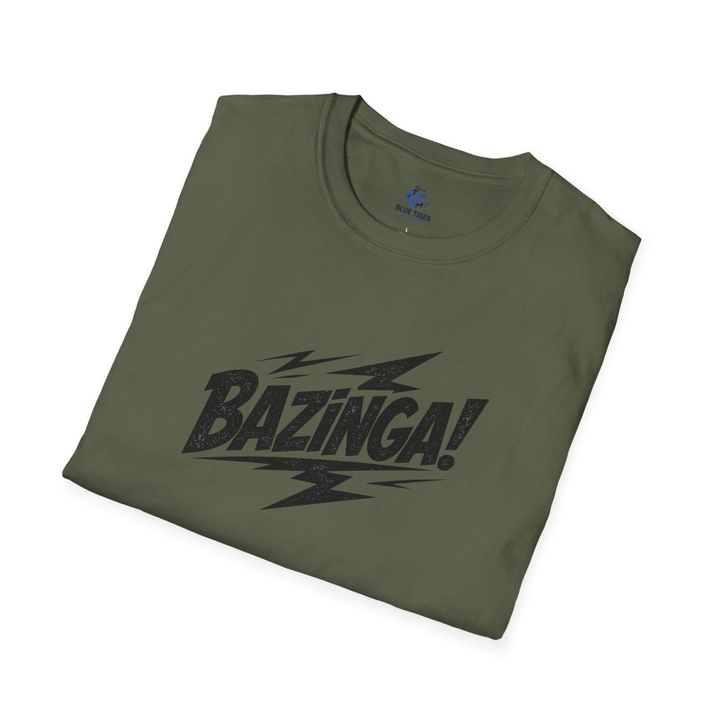 Bazinga! Graphic T-Shirt — Retro Lightning Comic Tee