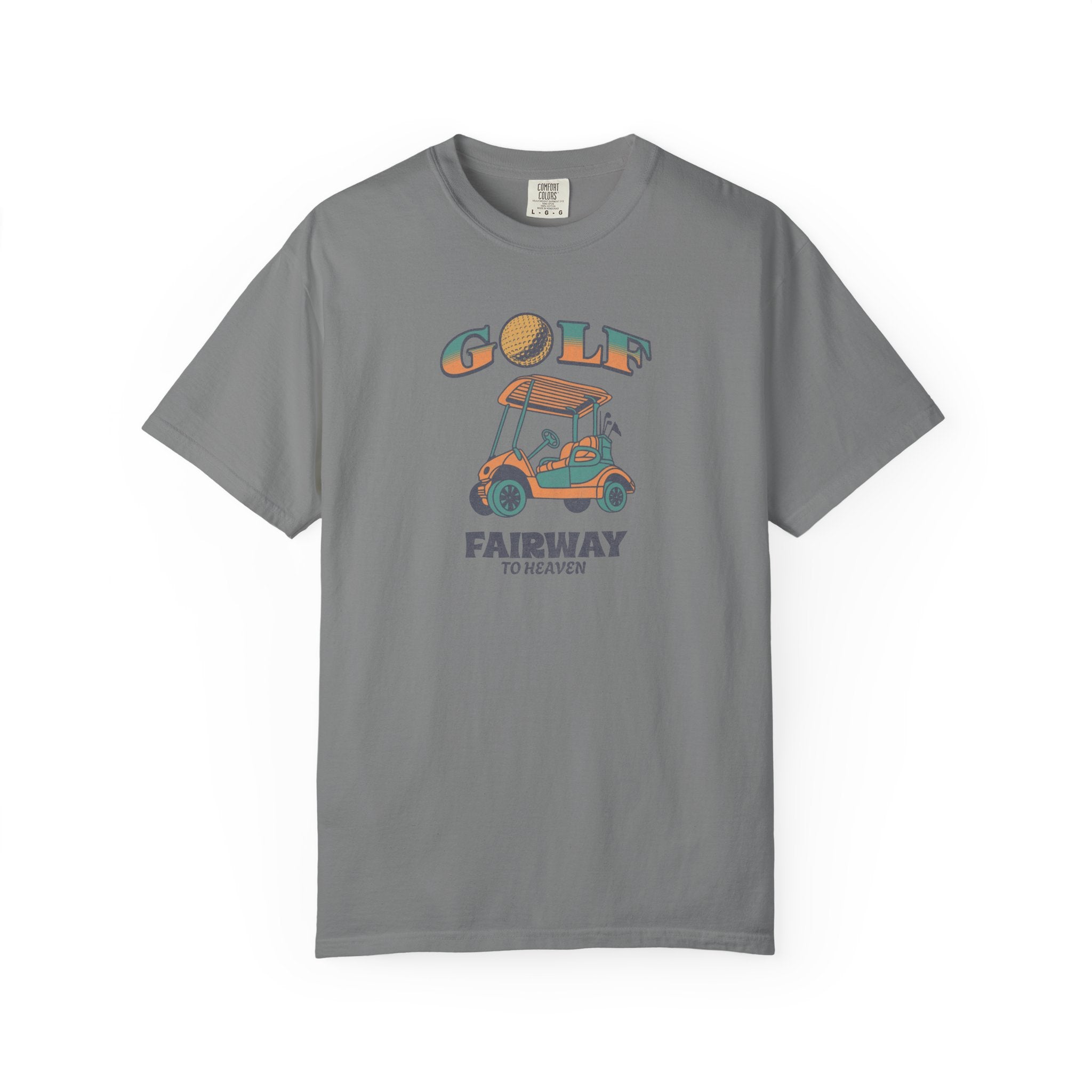 Golf Cart Graphic T-Shirt — "Fairway to Heaven" Vintage Golf Tee