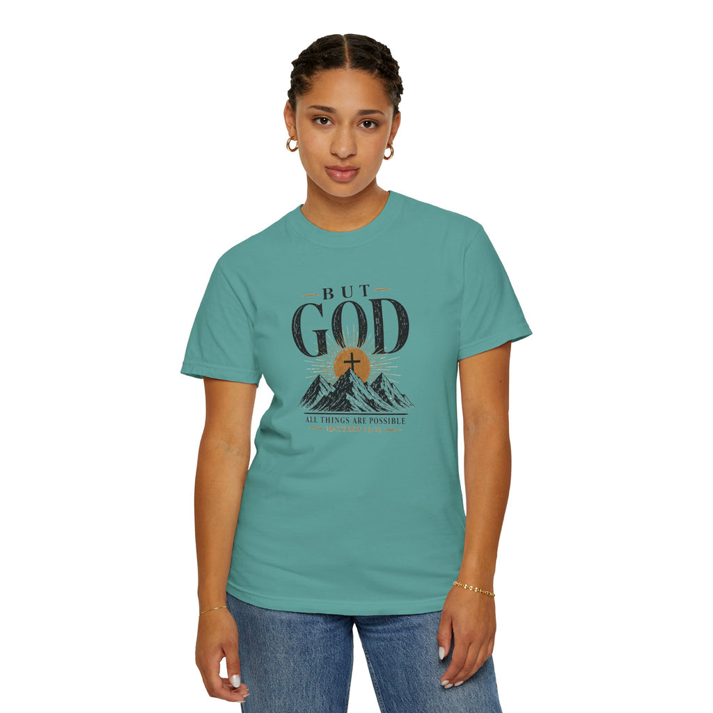 But God Mountain T-Shirt — "All Things Are Possible" Christian Tee