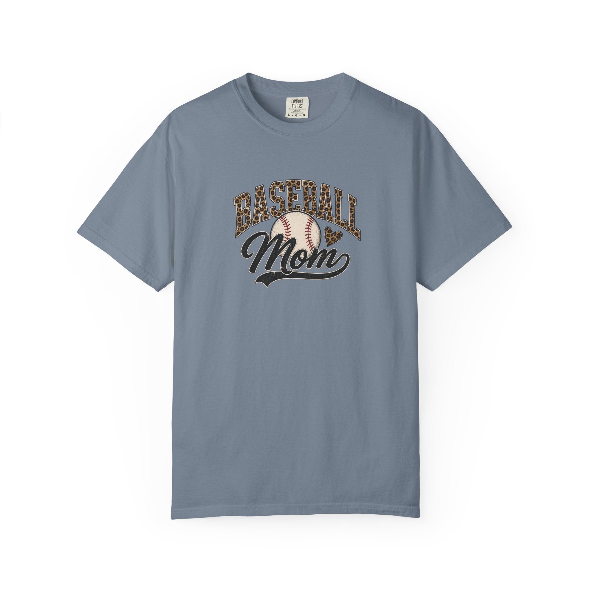 Baseball Mom T-Shirt — Leopard Print Ball Design