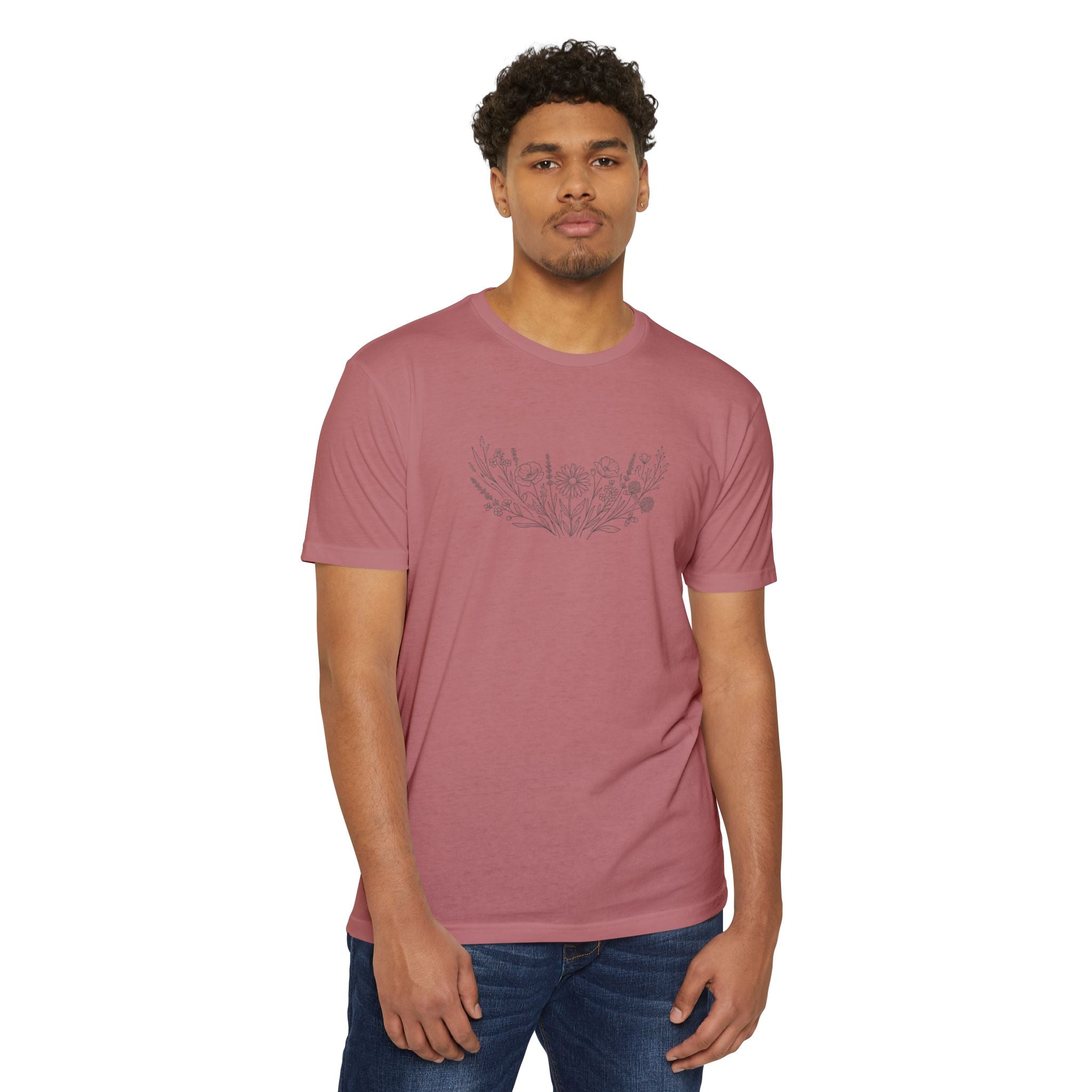 Floral Meadow Chest Graphic T-Shirt