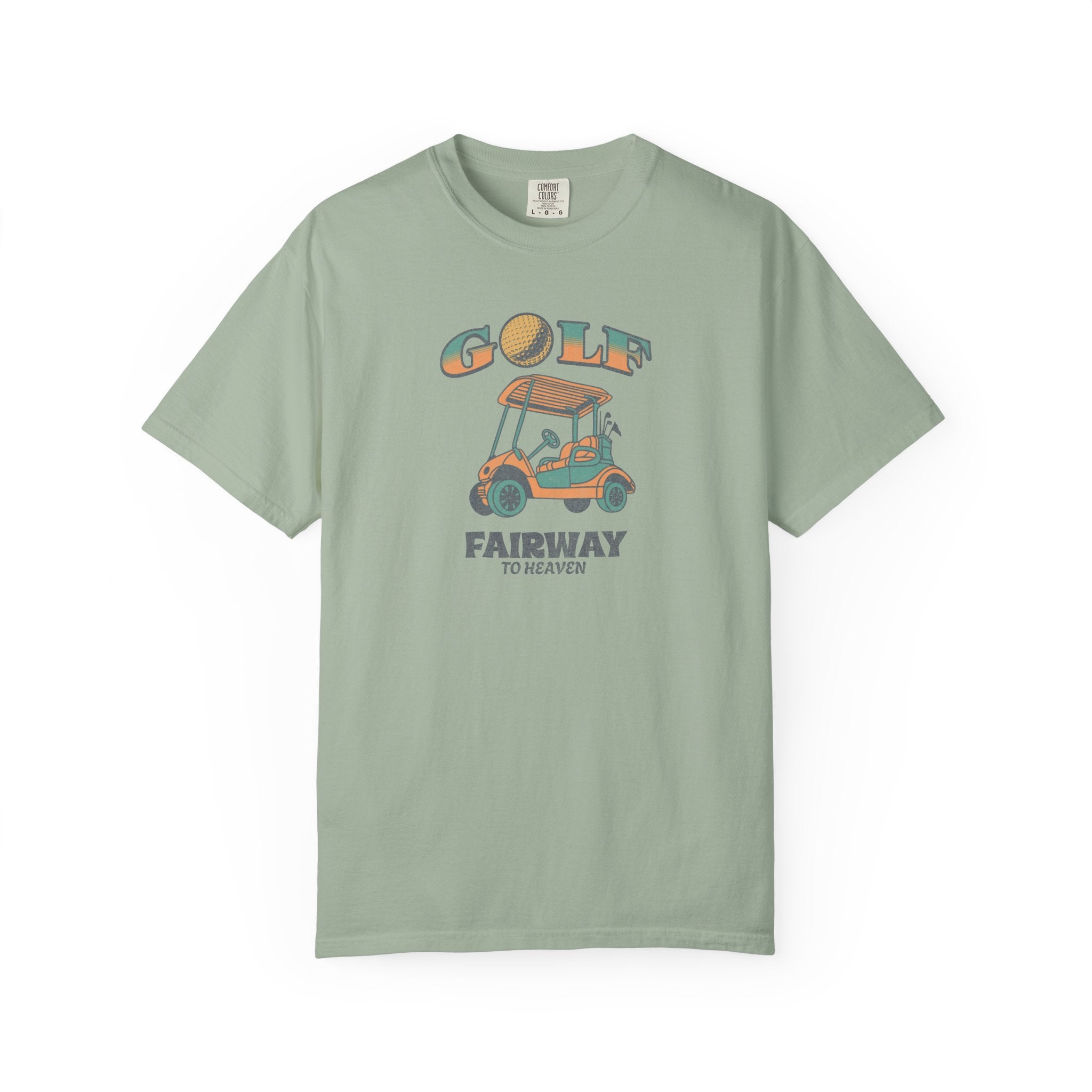 Golf Cart Graphic T-Shirt — "Fairway to Heaven" Vintage Golf Tee