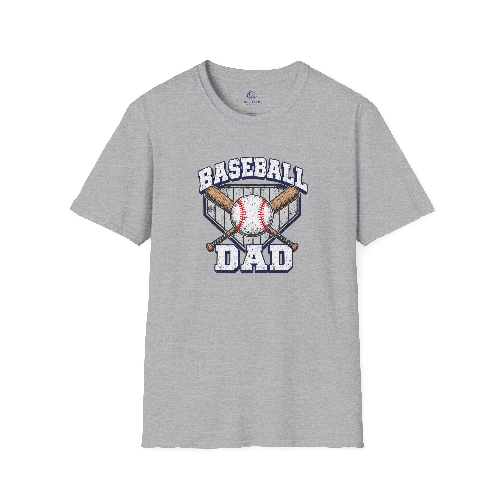 Baseball Dad T-Shirt — Vintage Baseball Bat & Ball Dad Tee