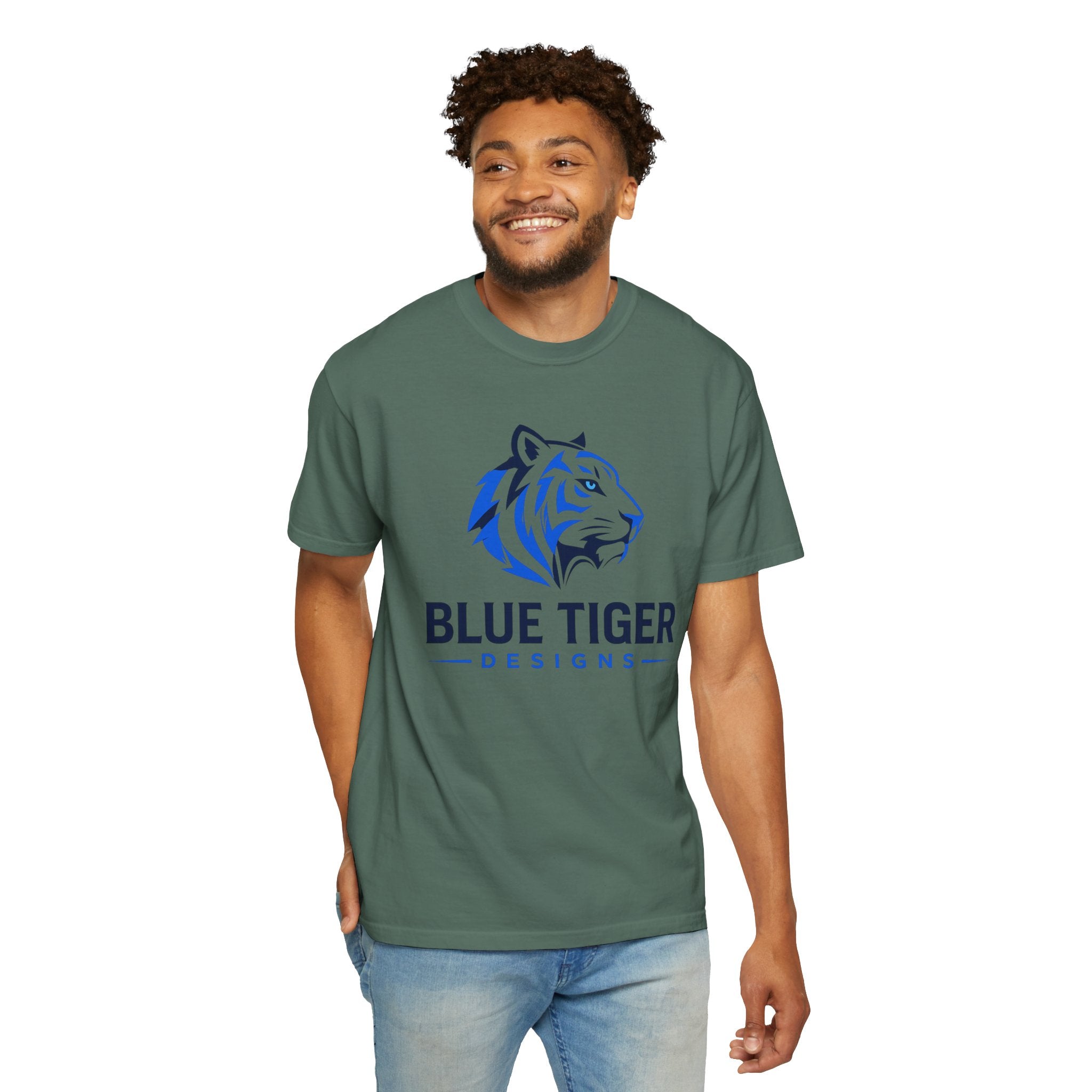 Blue Tiger Logo T-Shirt