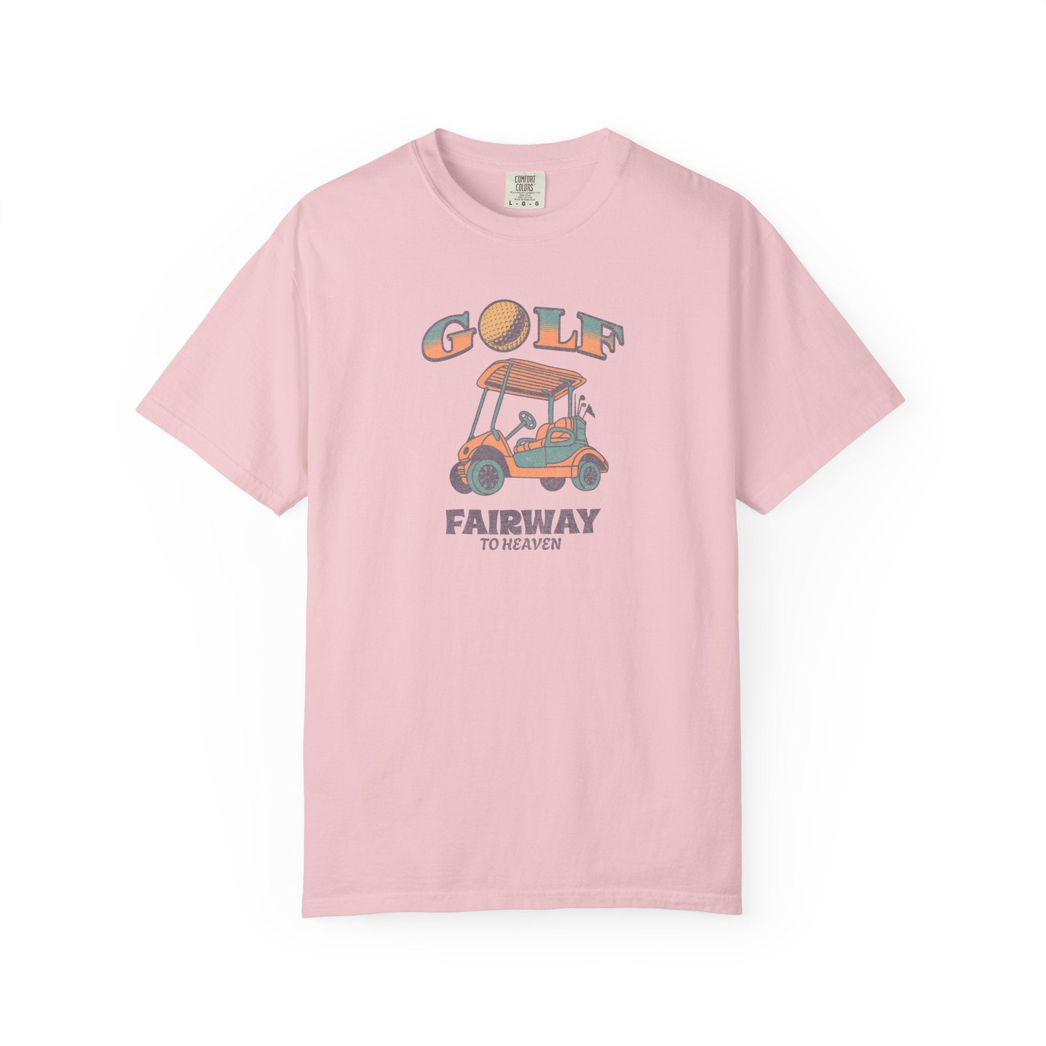 Golf Cart Graphic T-Shirt — "Fairway to Heaven" Vintage Golf Tee