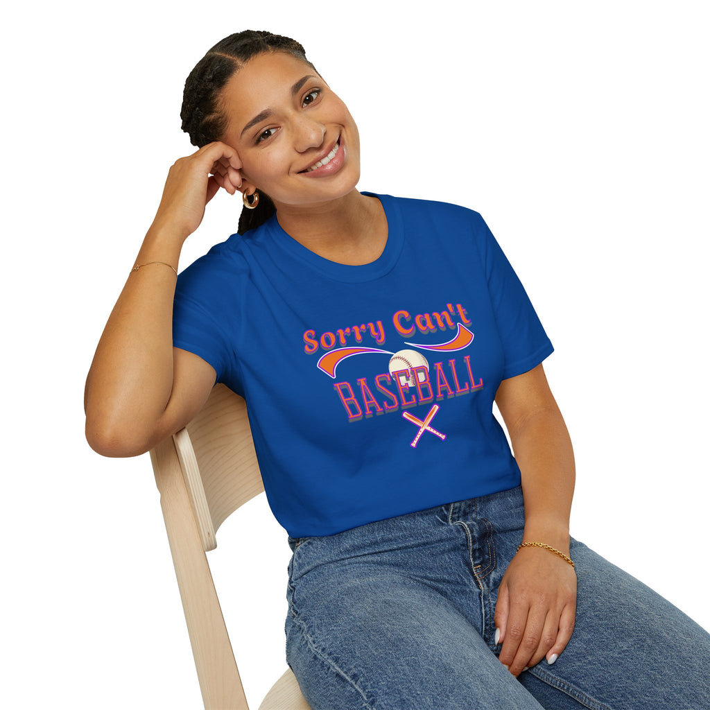 Sorry Can't, Baseball T-Shirt — Funny Baseball Lover Tee