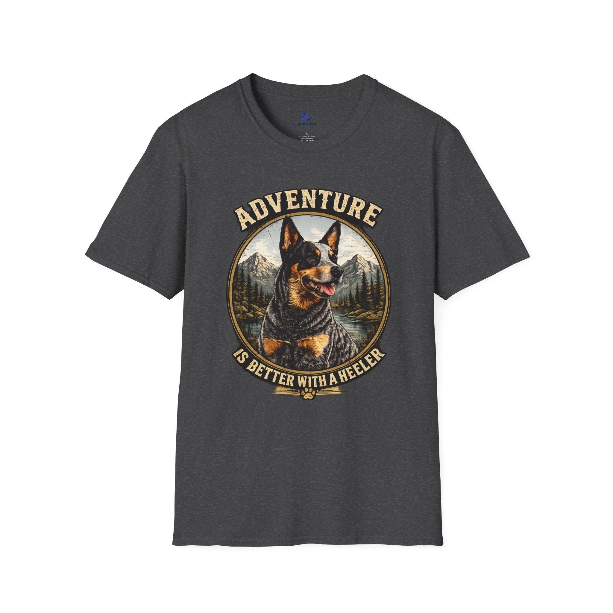 Adventure Is Better With A Heeler T-Shirt — Australian Cattle Dog Graphic Tee