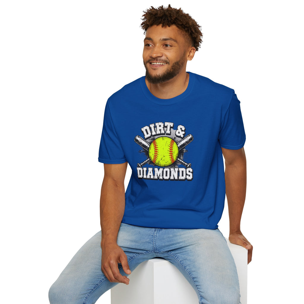 Dirt & Diamonds Softball Tee — "Dirt & Diamonds" Graphic T-Shirt for Players & Fans