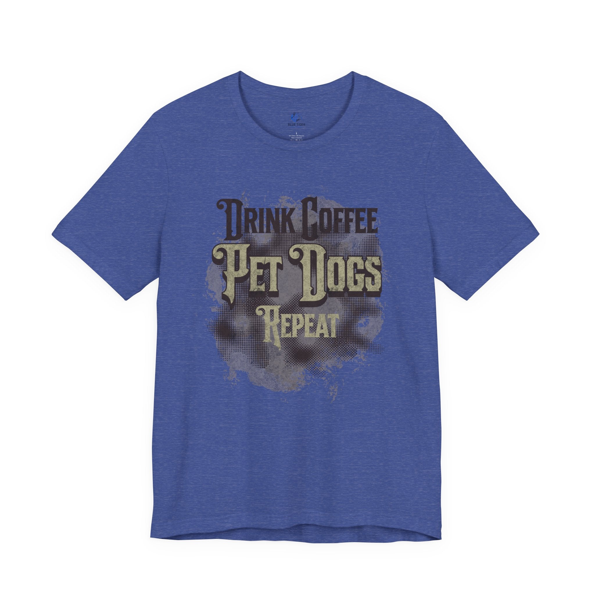 Coffee & Dogs Tee — "Drink Coffee, Pet Dogs, Repeat" Graphic T-Shirt
