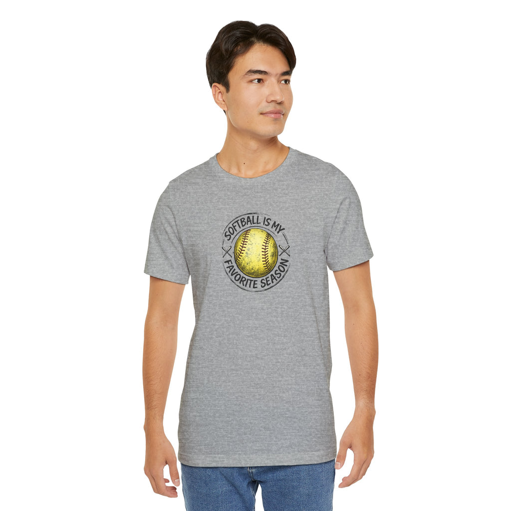 Softball Is My Favorite Season Tee – Graphic Softball T-Shirt for Players & Fans