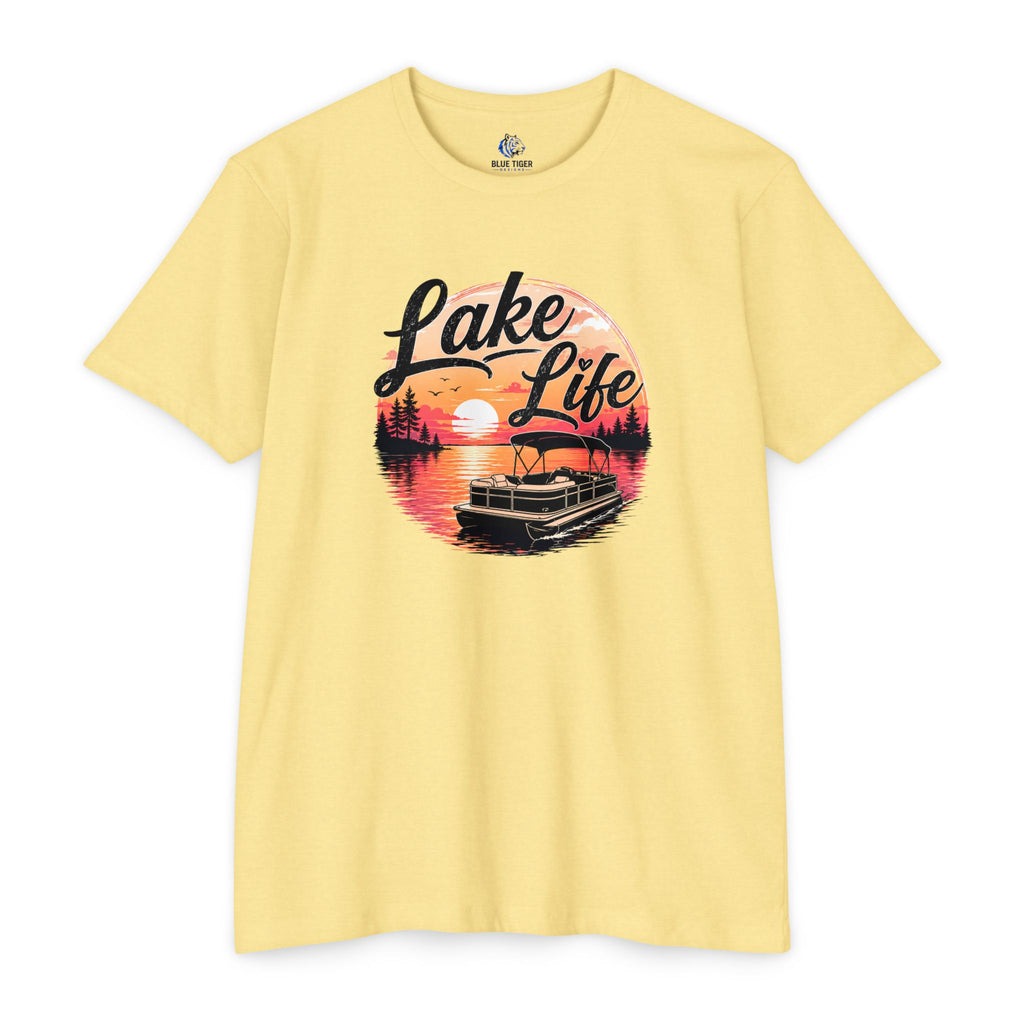 Lake Life T-Shirt – Retro Sunset Pontoon Boat Tee for Boating & Summer Lake Days