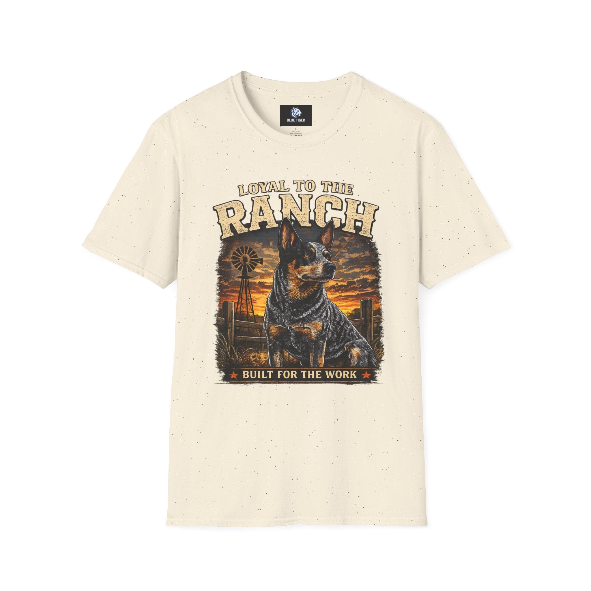 Ranch Australian Cattle Dog T-Shirt — "Loyal To The Ranch" Rustic Sunset Dog Tee