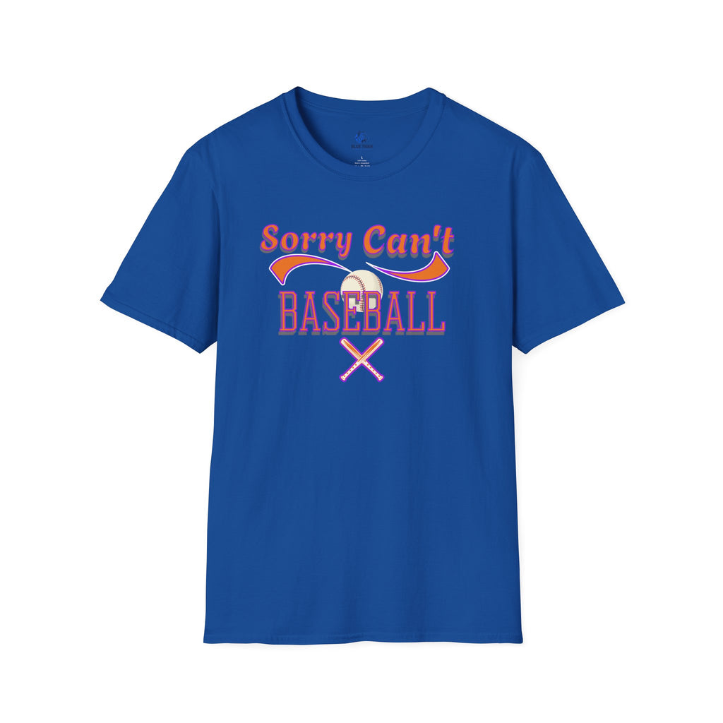 Sorry Can't, Baseball T-Shirt — Funny Baseball Lover Tee