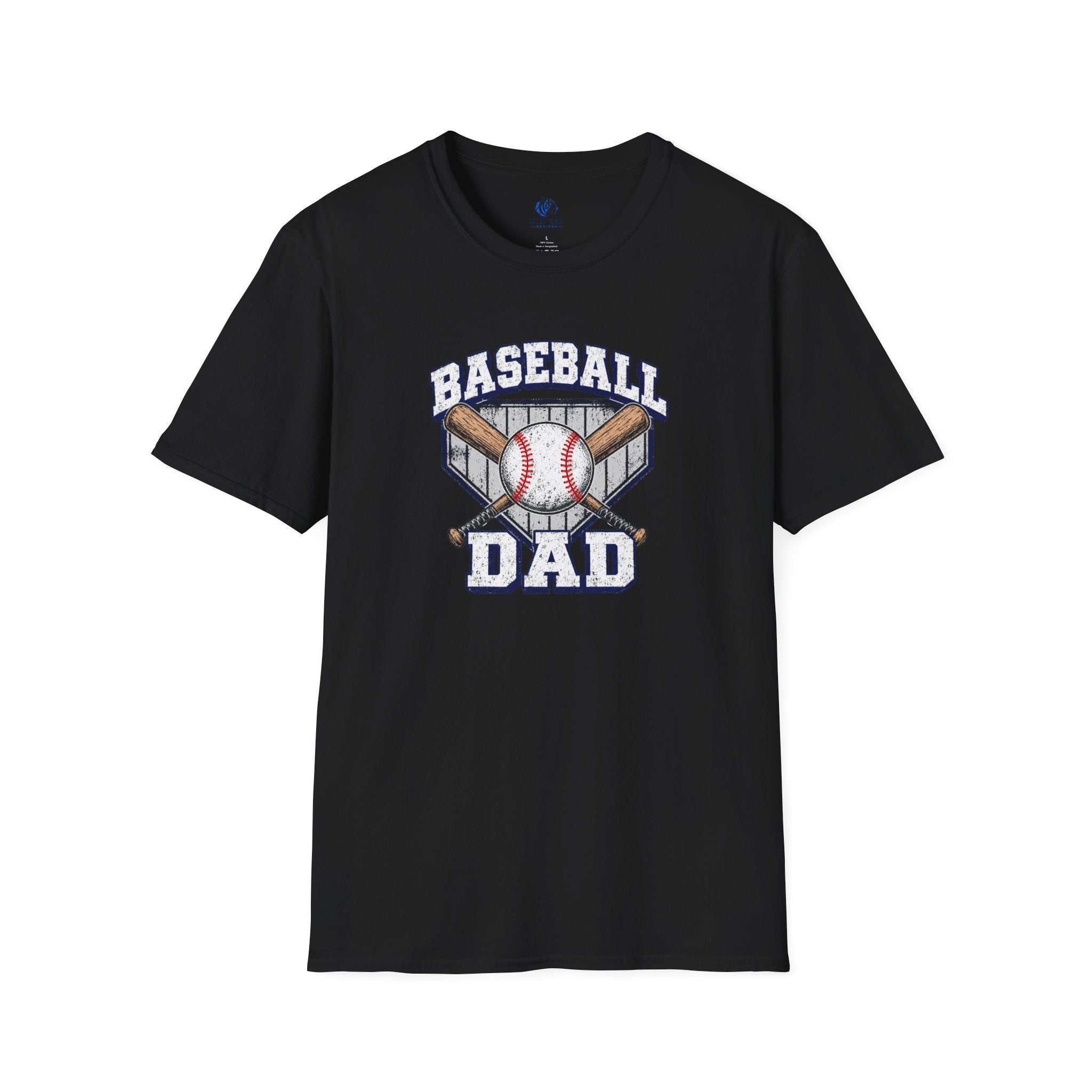 Baseball Dad T-Shirt — Vintage Baseball Bat & Ball Dad Tee