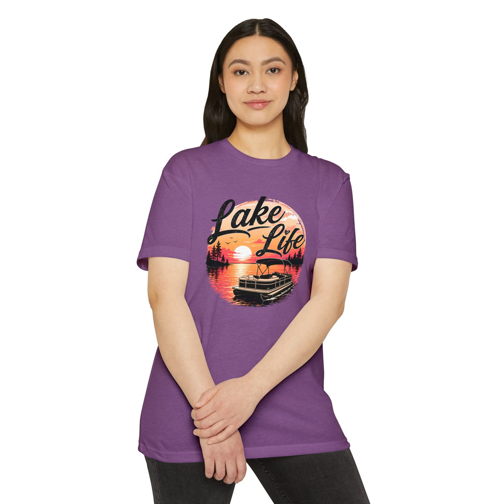 Lake Life T-Shirt – Retro Sunset Pontoon Boat Tee for Boating & Summer Lake Days
